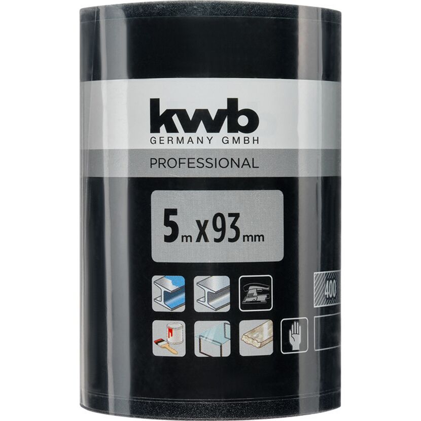Schleifrolle wasserfest K400 93 mm x 5 m