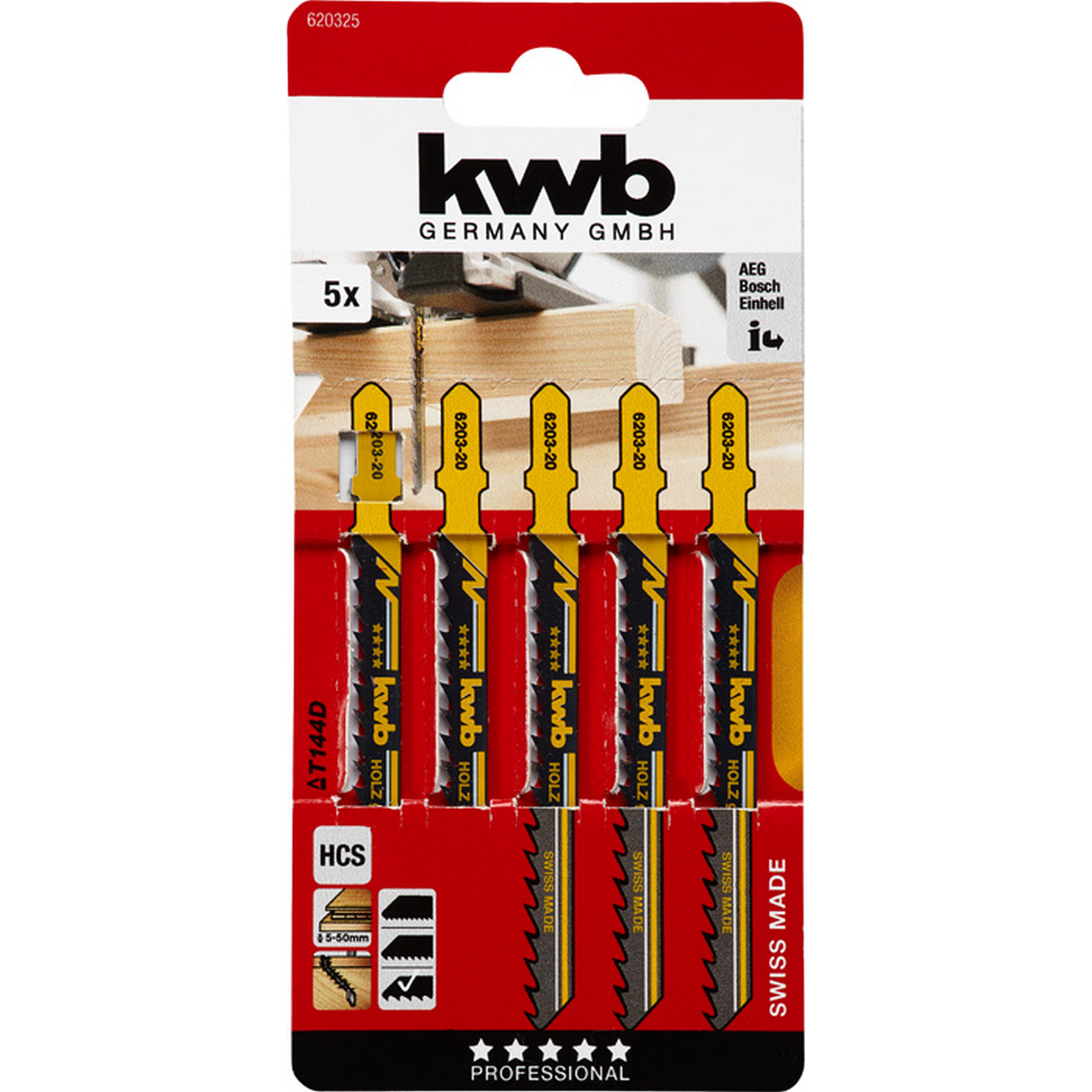 Stichsägeblatt HCS grob 5 Stück