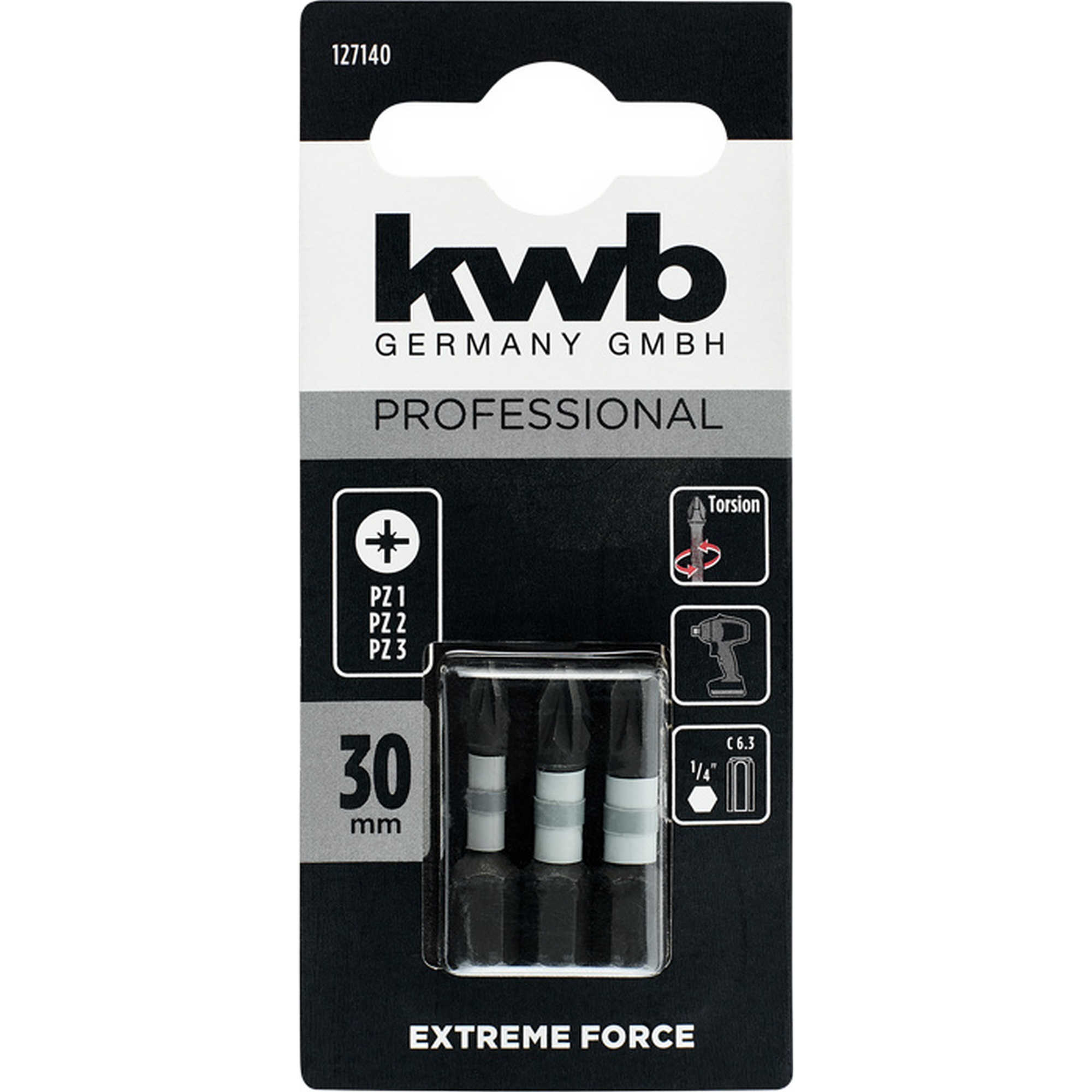 Thumbnail - kwb Bits 'Extreme Force' PZ 30 mm 3 Stück