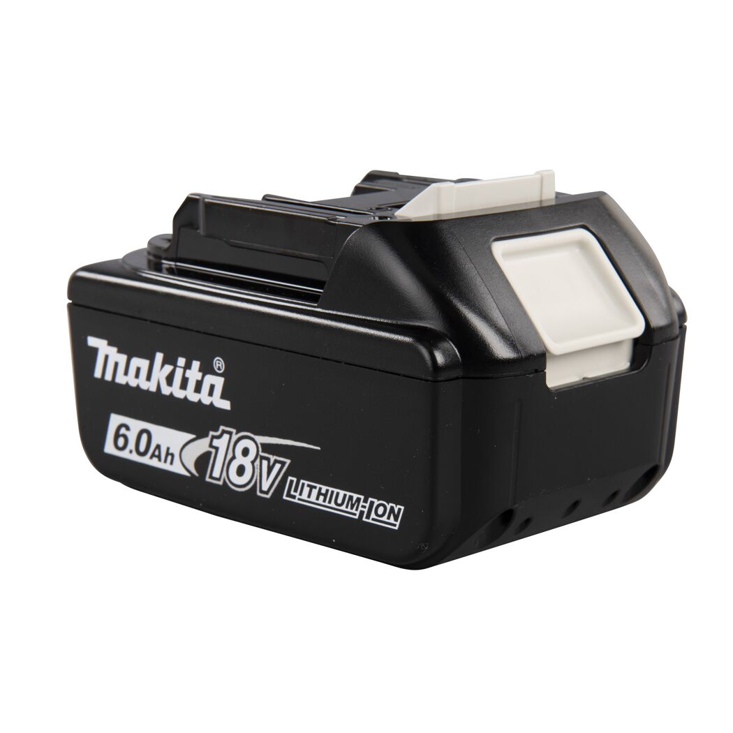 Schwarzer Makita 18V Lithium-Ionen-Akku, 6,0 Ah