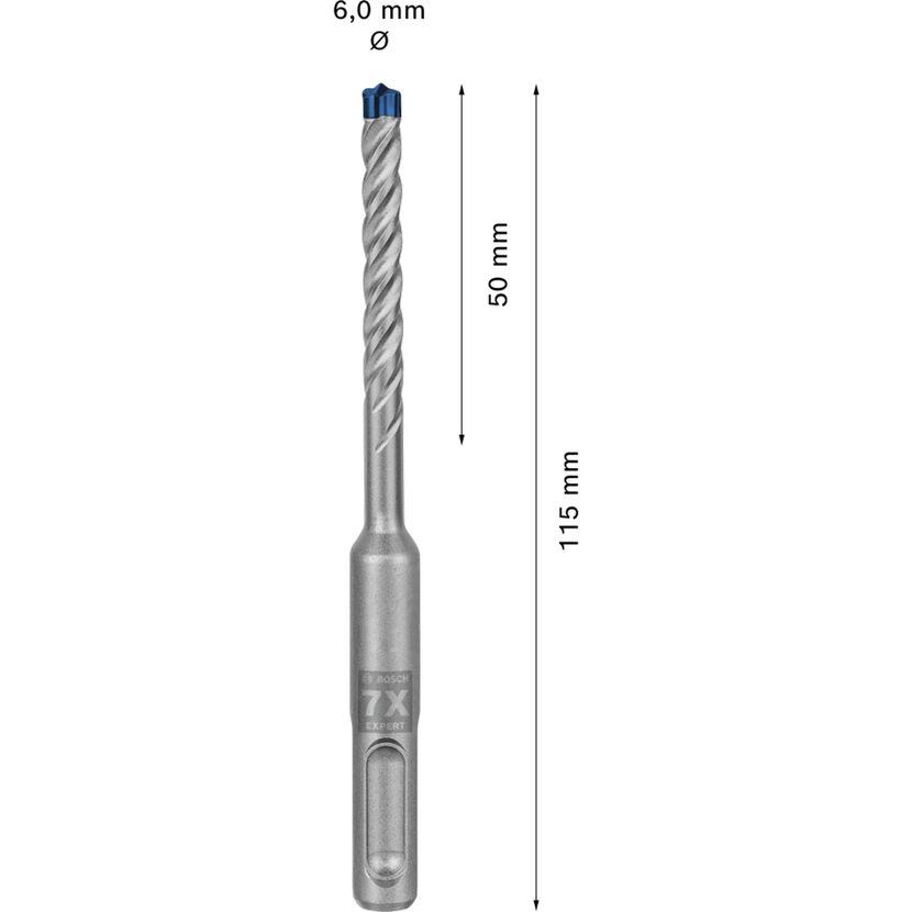 SDS plus-7X Hammerbohrer, 6 x 50 x 115 mm