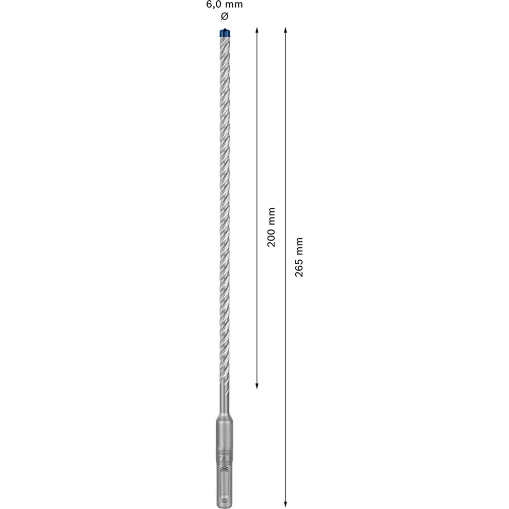 SDS plus 7X EXPERT Bohrer, 6 x 200 x 265 mm