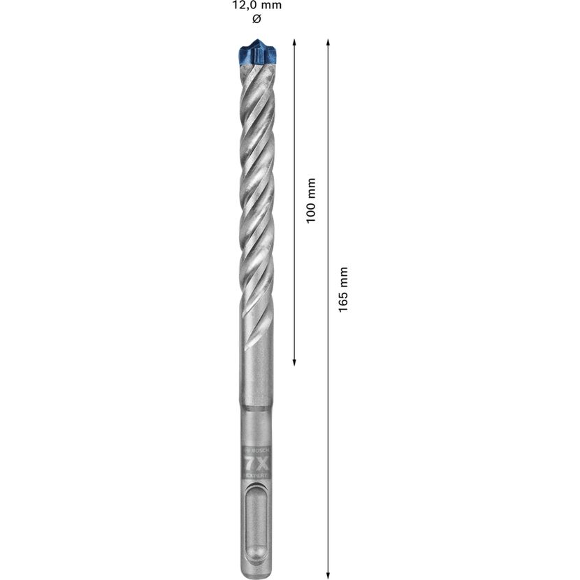 SDS plus-7X Hammerbohrer, 12 x 100 x 165 mm