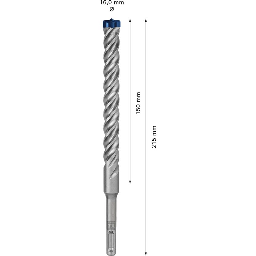 SDS plus-7X Hammerbohrer, 16 x 150 x 215 mm