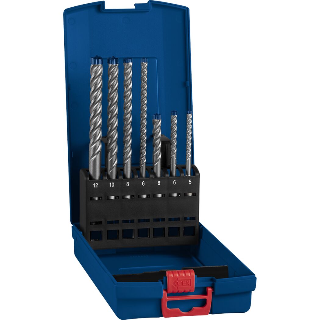 Bohrer Set SDS plus 7-teilig im blauen Koffer