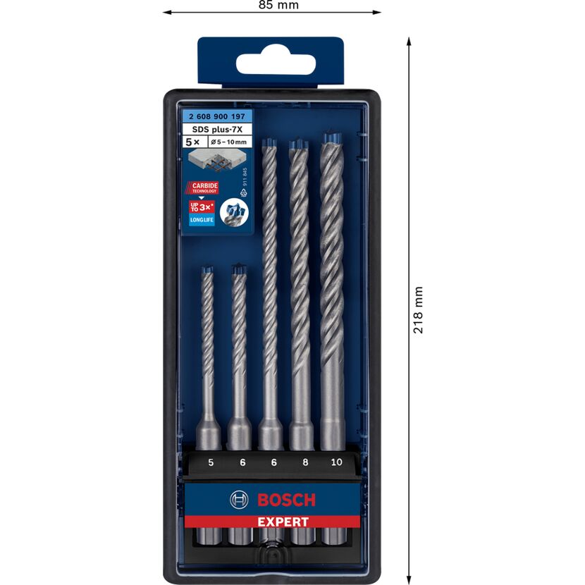 Bosch SDS plus-7X Bohrer Set, 5-teilig