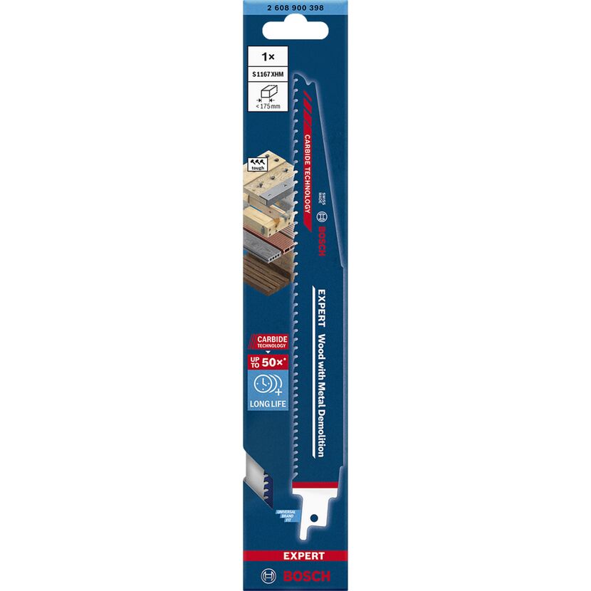 Bosch Expert Säbelsägeblatt S1167 XHM für Holz mit Metall