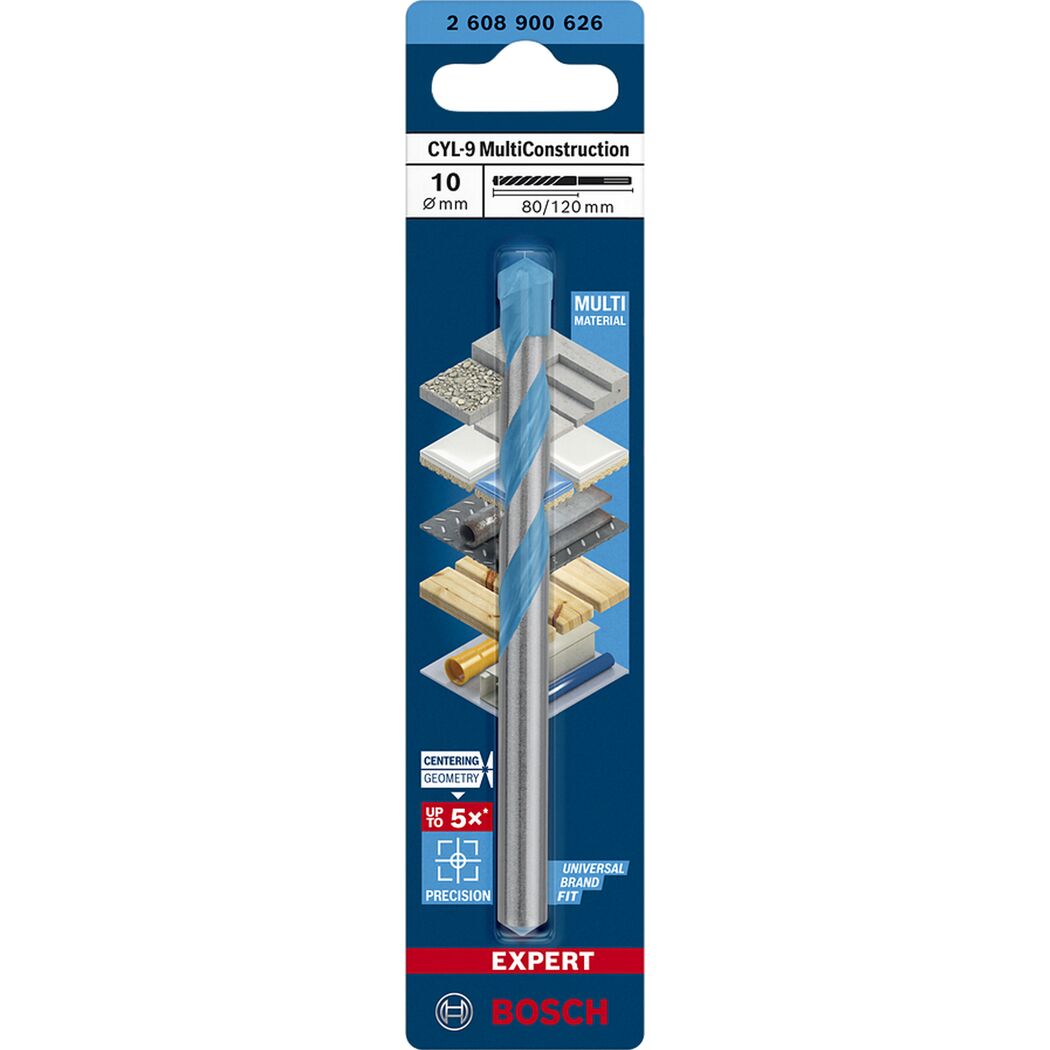 Bosch CYL-9 MultiConstruction Bohrer, 10 mm x 80/120 mm