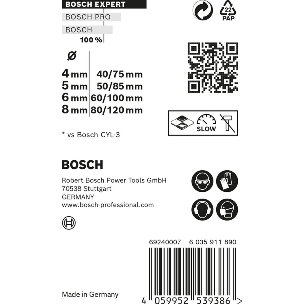 Produktinformationen zum Bosch Multi Construction 4-teiligen Bohrer-Set