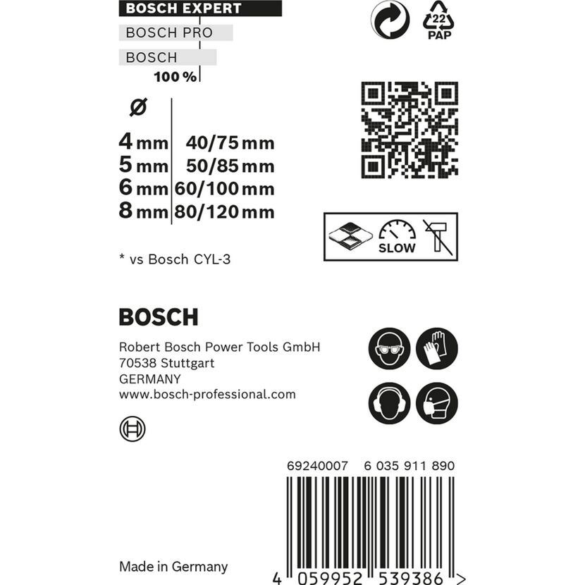Produktinformationen zum Bosch Multi Construction 4-teiligen Bohrer-Set