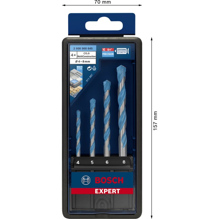 Bosch Expert MultiConstruction Bohrer-Set 4-teilig