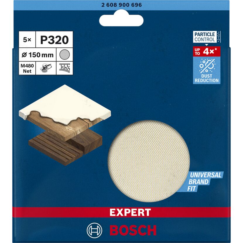 Schleifnetz 'Expert M480' für Exzenterschleifer Ø 150 mm G 320 5 Stück