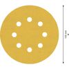 Schleifblatt mit 8 Löchern, Durchmesser 125 mm