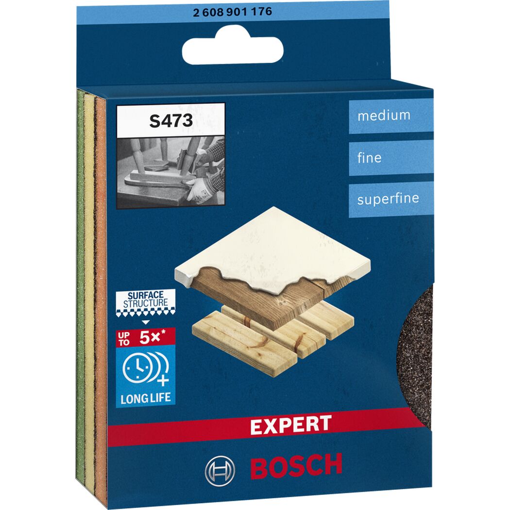 Schleifpad 'Expert S473 Flex' 98 x 120 x 13 mm 3-teilig
