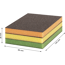 Schleifpad 'Expert S473 Flex' 98 x 120 x 13 mm 3-teilig