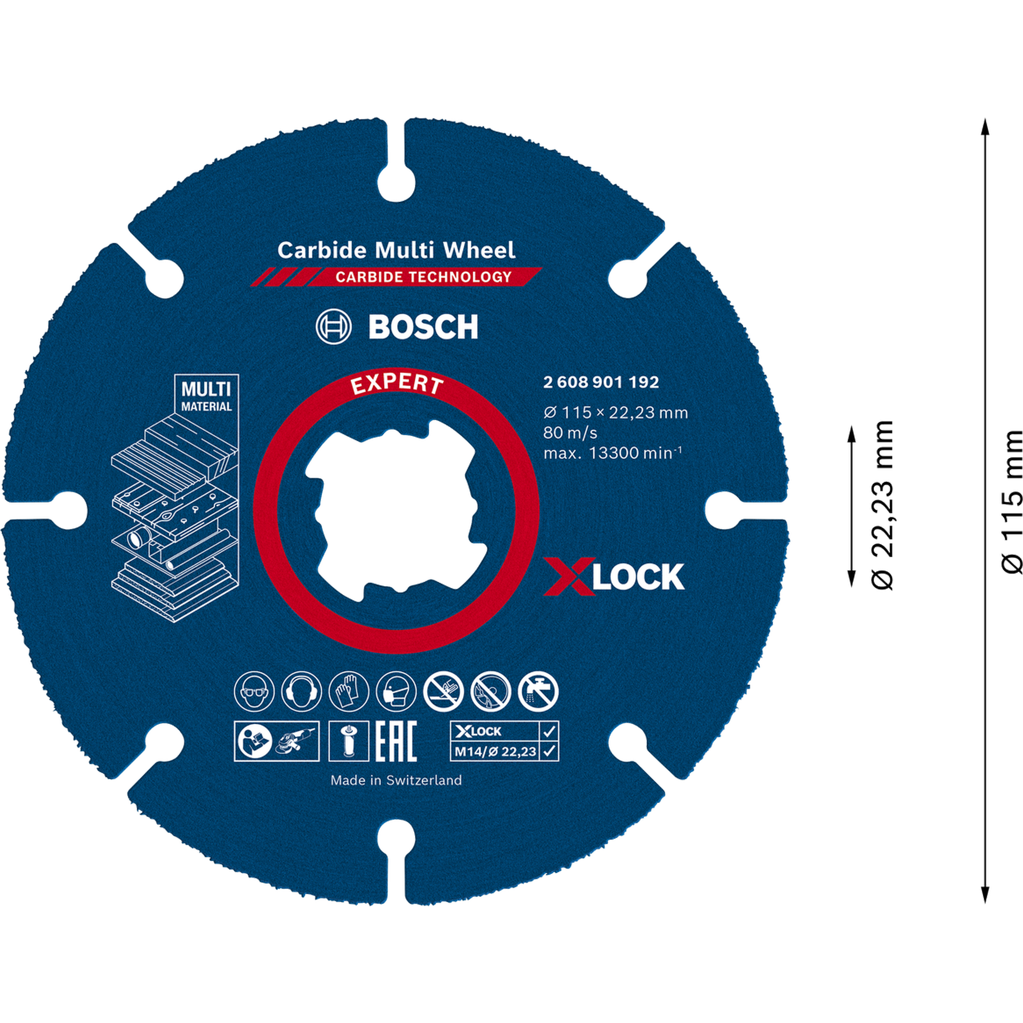 Trennscheibe 'Expert Carbide Multi Wheel X-Lock' Ø 115 x 22,23 mm + product picture