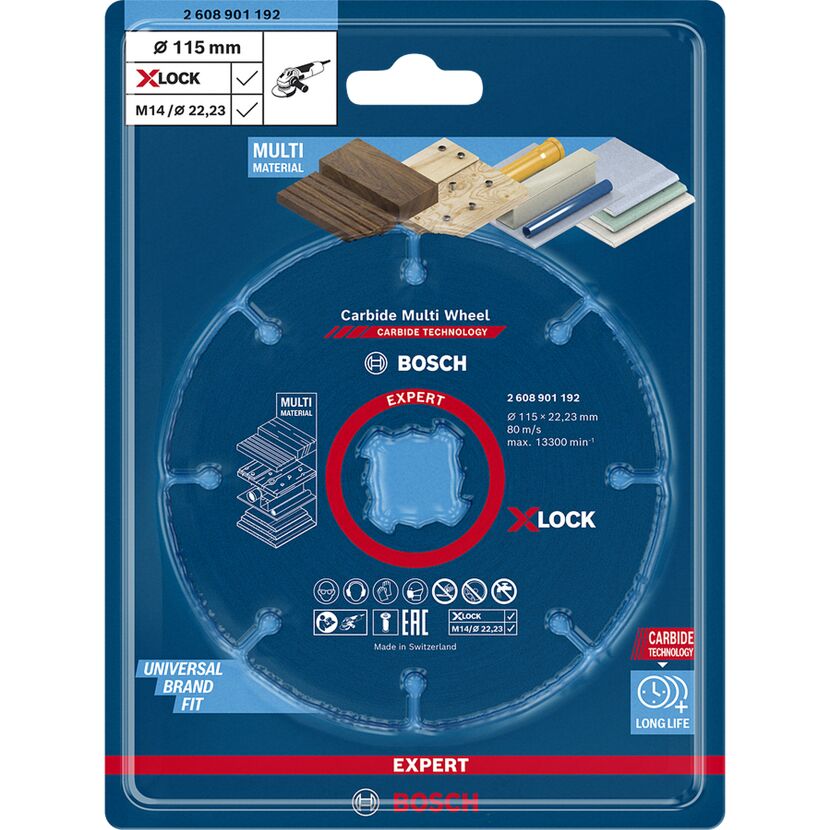 Bosch X-LOCK Carbide Multi Wheel, 115 mm Durchmesser