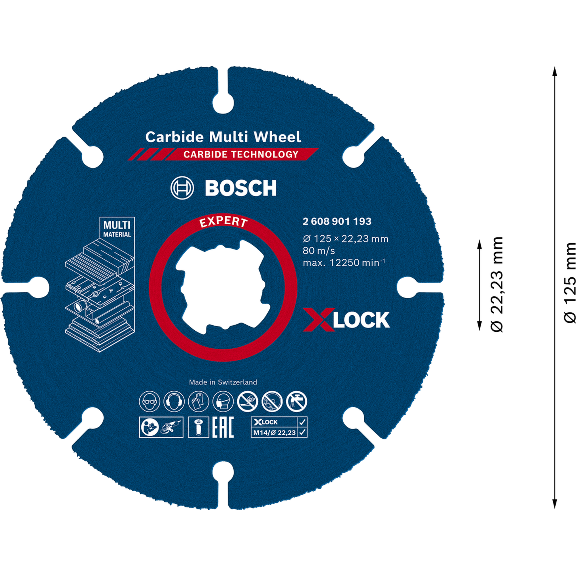 Trennscheibe 'Expert Carbide Multi Wheel X-Lock' Ø 125 x 22,23 mm + product picture