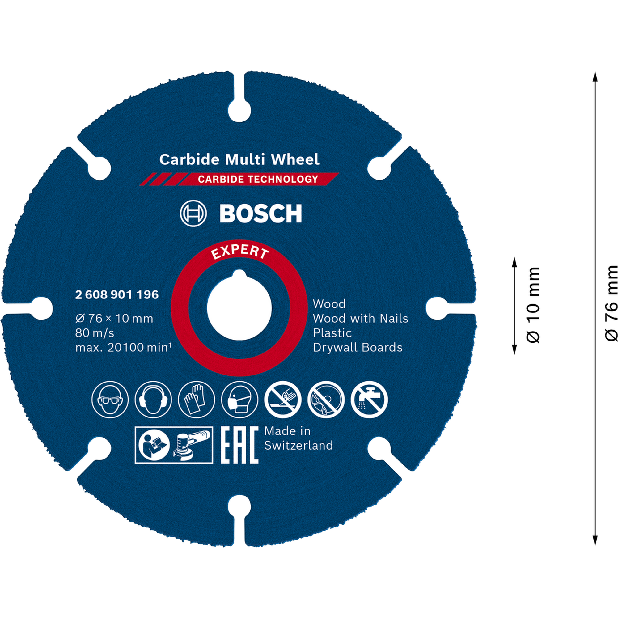 Trennscheibe 'Expert Carbide Multi Wheel' Ø 76 x 10 mm + product picture