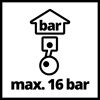 Maximaldruck 16 bar