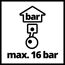 Maximaldruck 16 bar