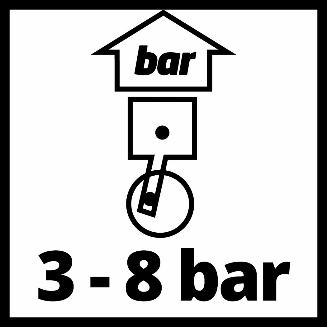 Druckluft zwischen 3 und 8 bar