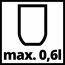 Maximalfüllmenge 0,6 l