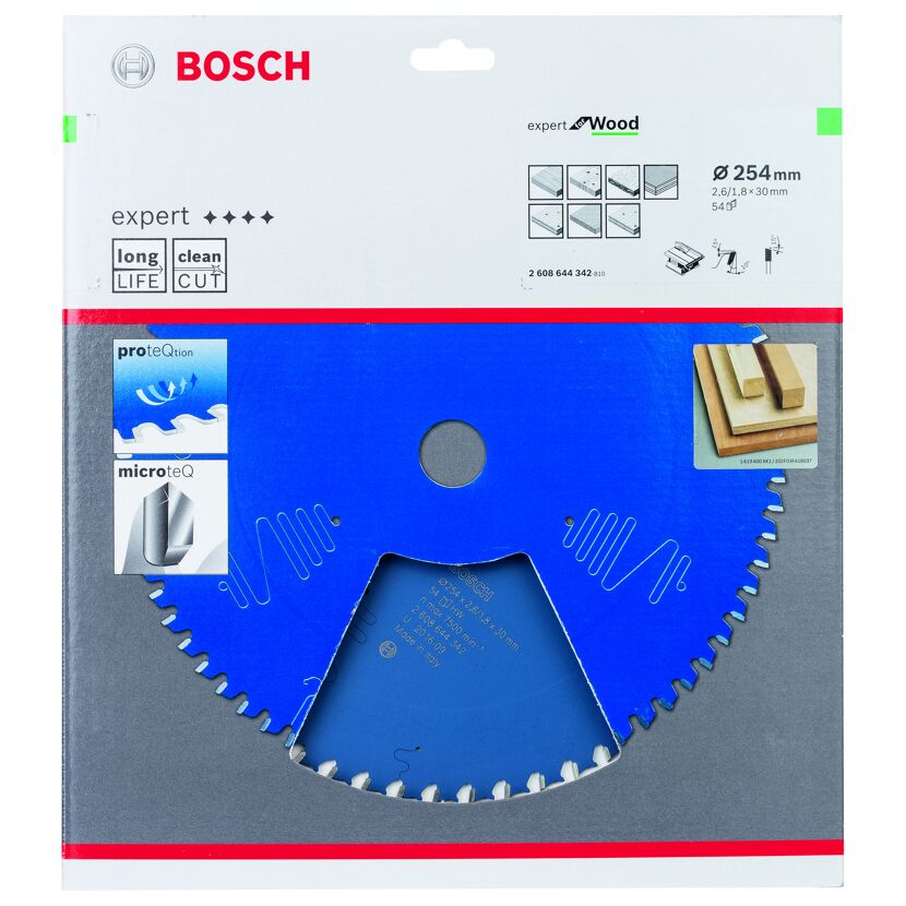 Bosch Expert for Wood Kreissägeblatt, 254 mm Durchmesser