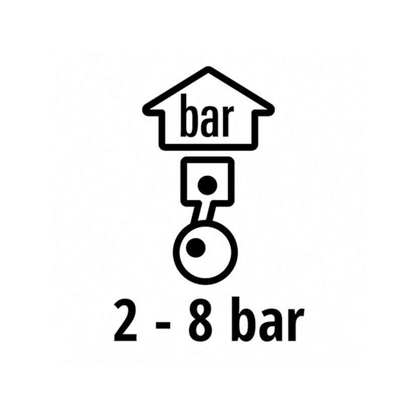 Druckluft zwischen 2 und 8 bar