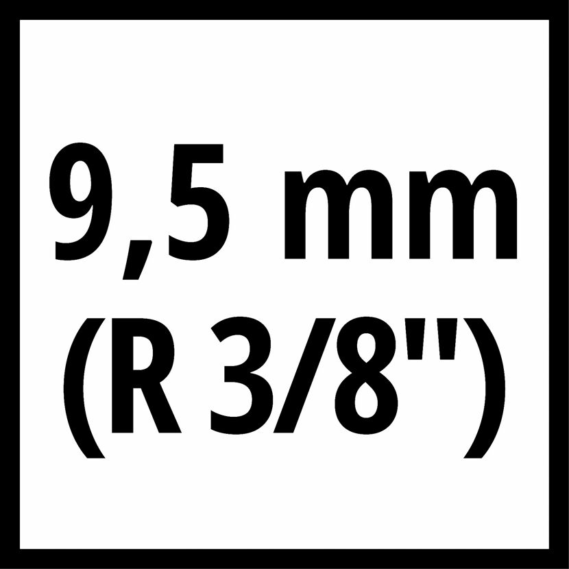Schriftzug: 9,5 mm (R 3/8")
