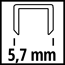 Klammern 5,7 x 40 mm für Druckluft-Tacker 3000 Stück