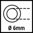 Loch mit einem Durchmesser von 6 mm