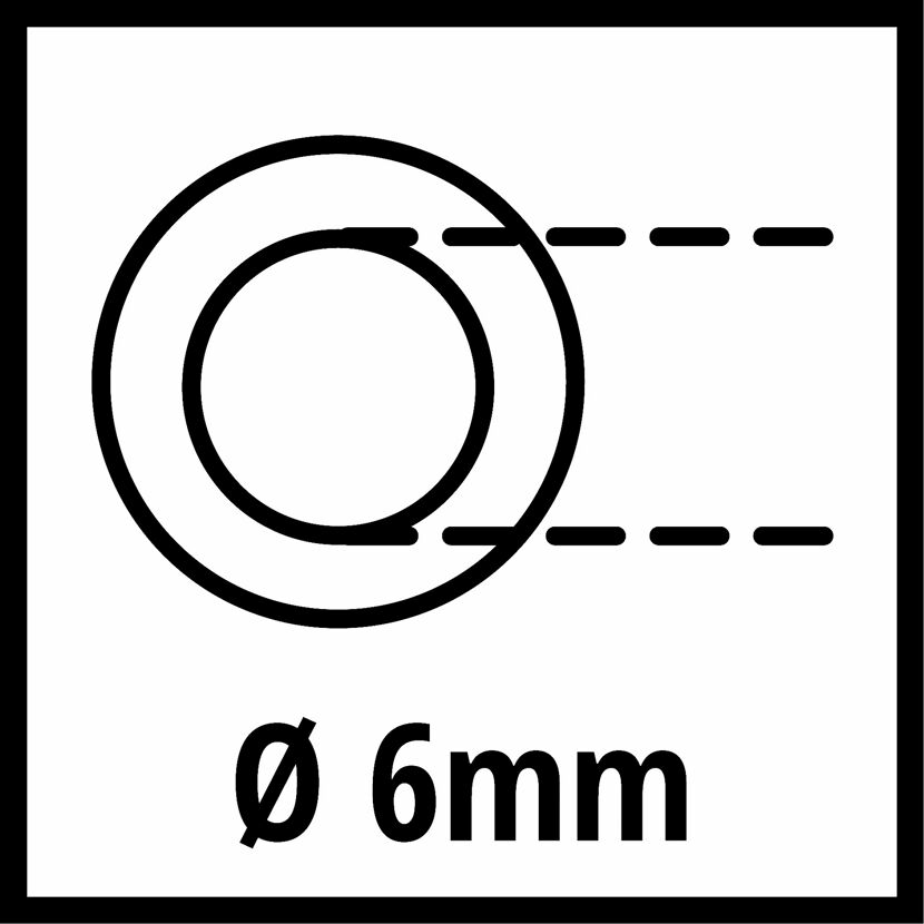 Loch mit einem Durchmesser von 6 mm