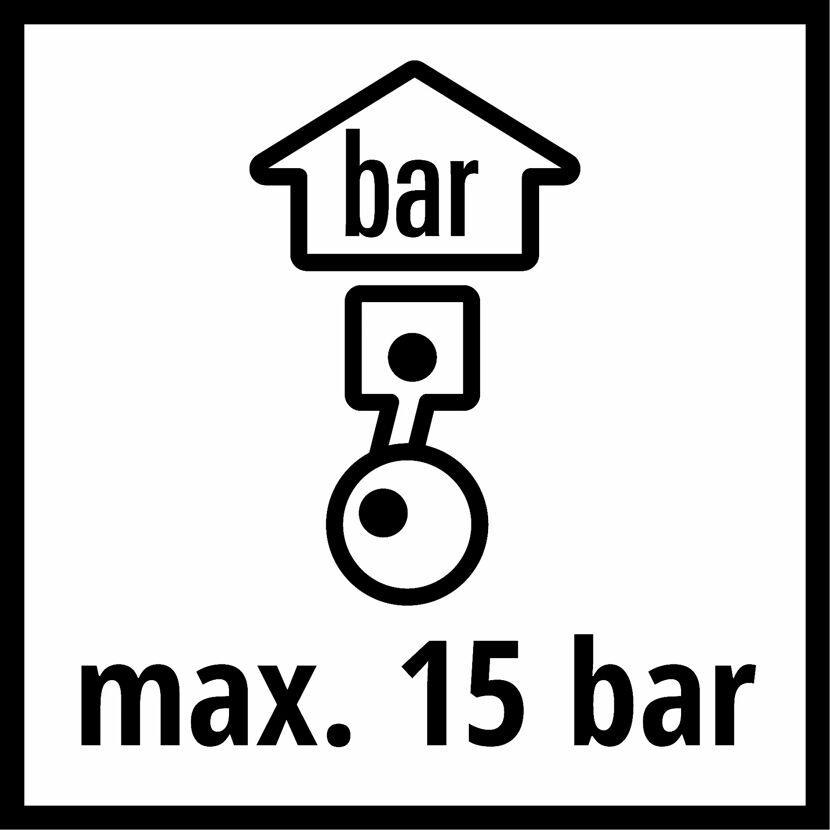 Maximaldruck 15 bar
