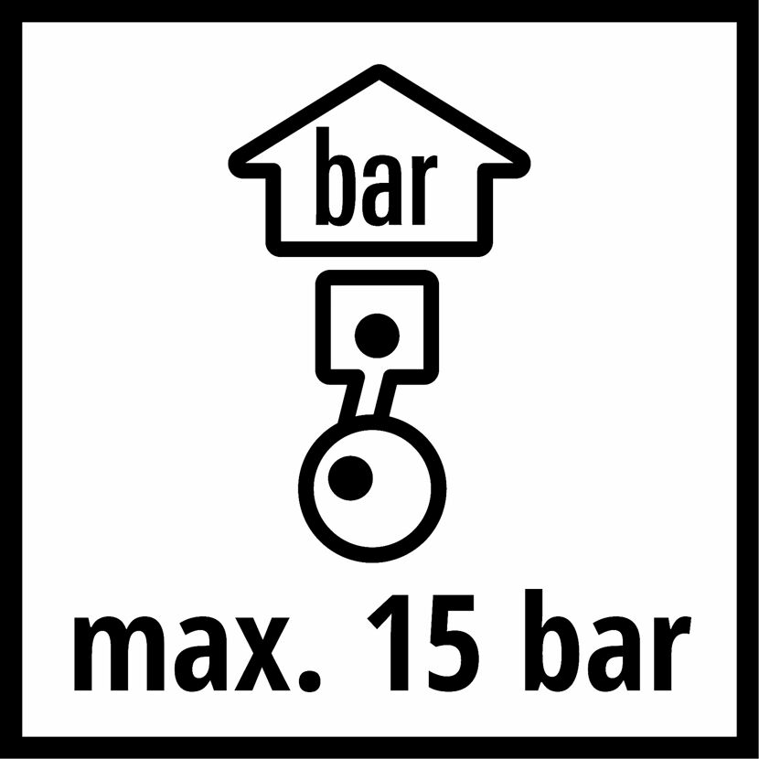 Maximaldruck 15 bar