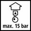 Maximaldruck 15 bar