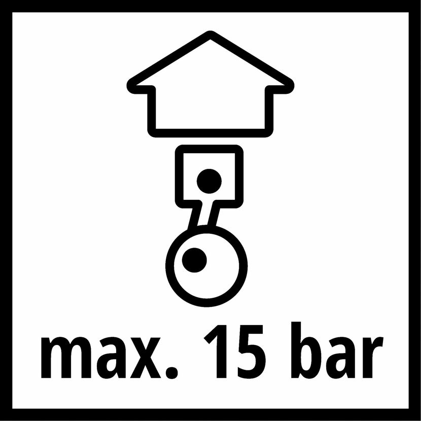 Maximaldruck 15 bar