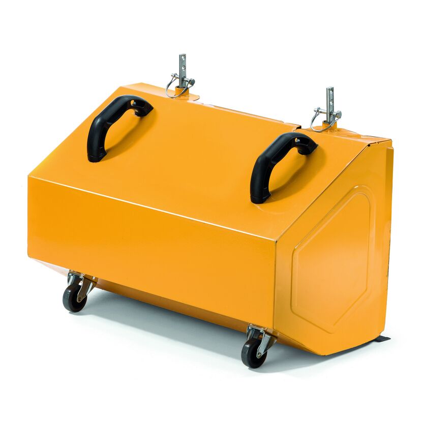 Gelber Fangkorb SWS 800 mit Rollen