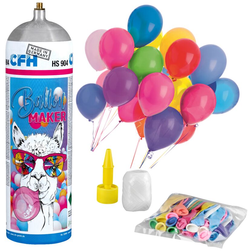 Helium-Set HS 904 mit bunten Ballons