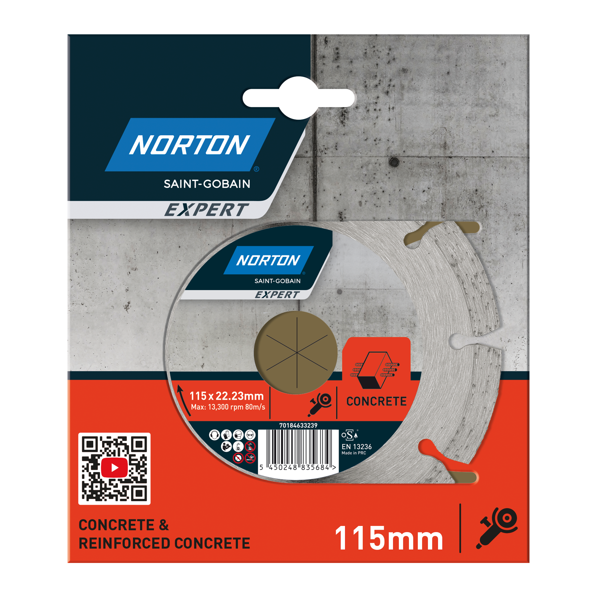 Diamantscheibe 'Norton Expert' Beton Ø 115 mm + product picture