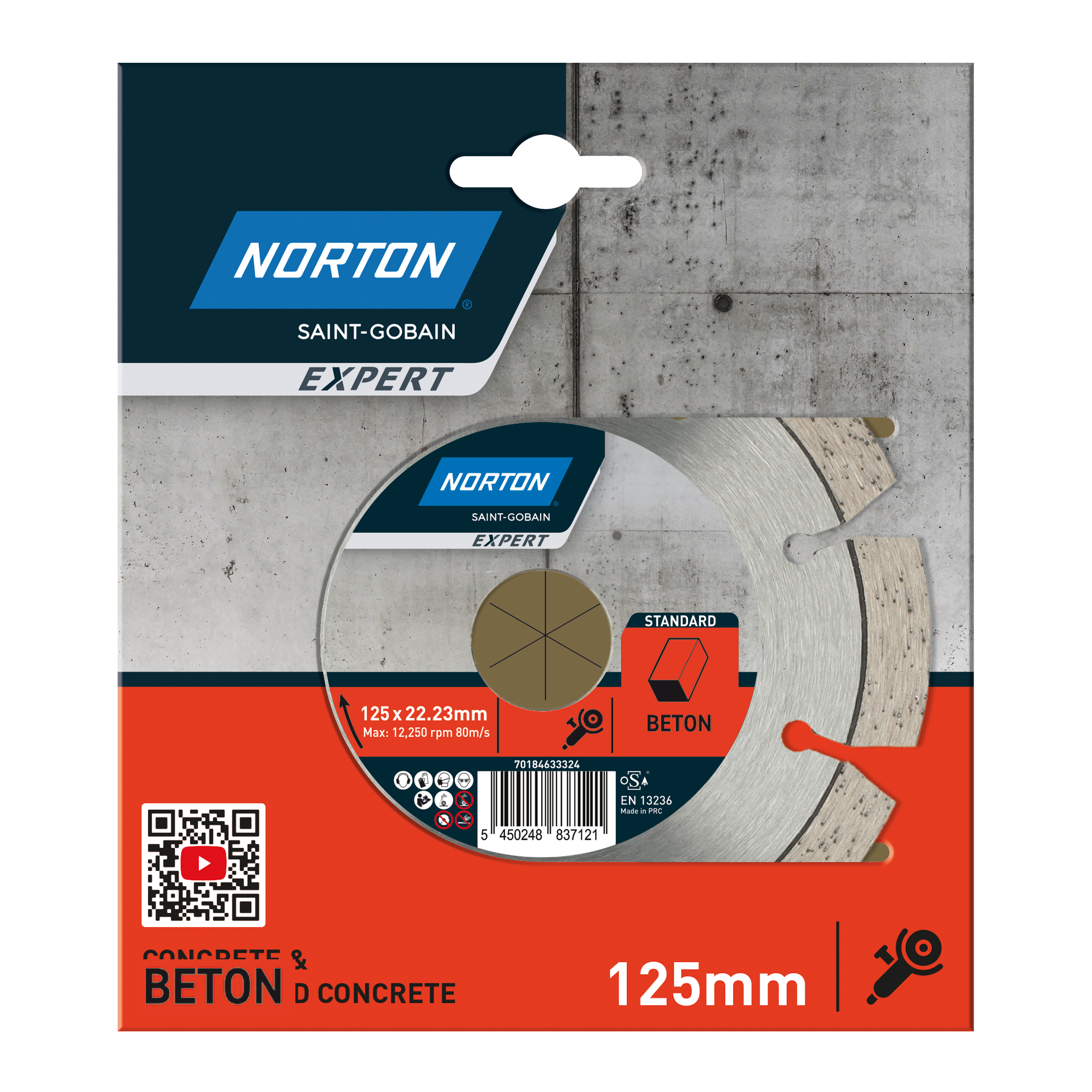 Diamantscheibe 'Norton Expert Standard' BetonØ 125 mm + product picture