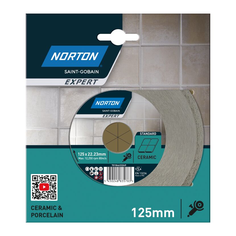 Norton Expert Diamant-Trennscheibe für Keramik und Feinsteinzeug