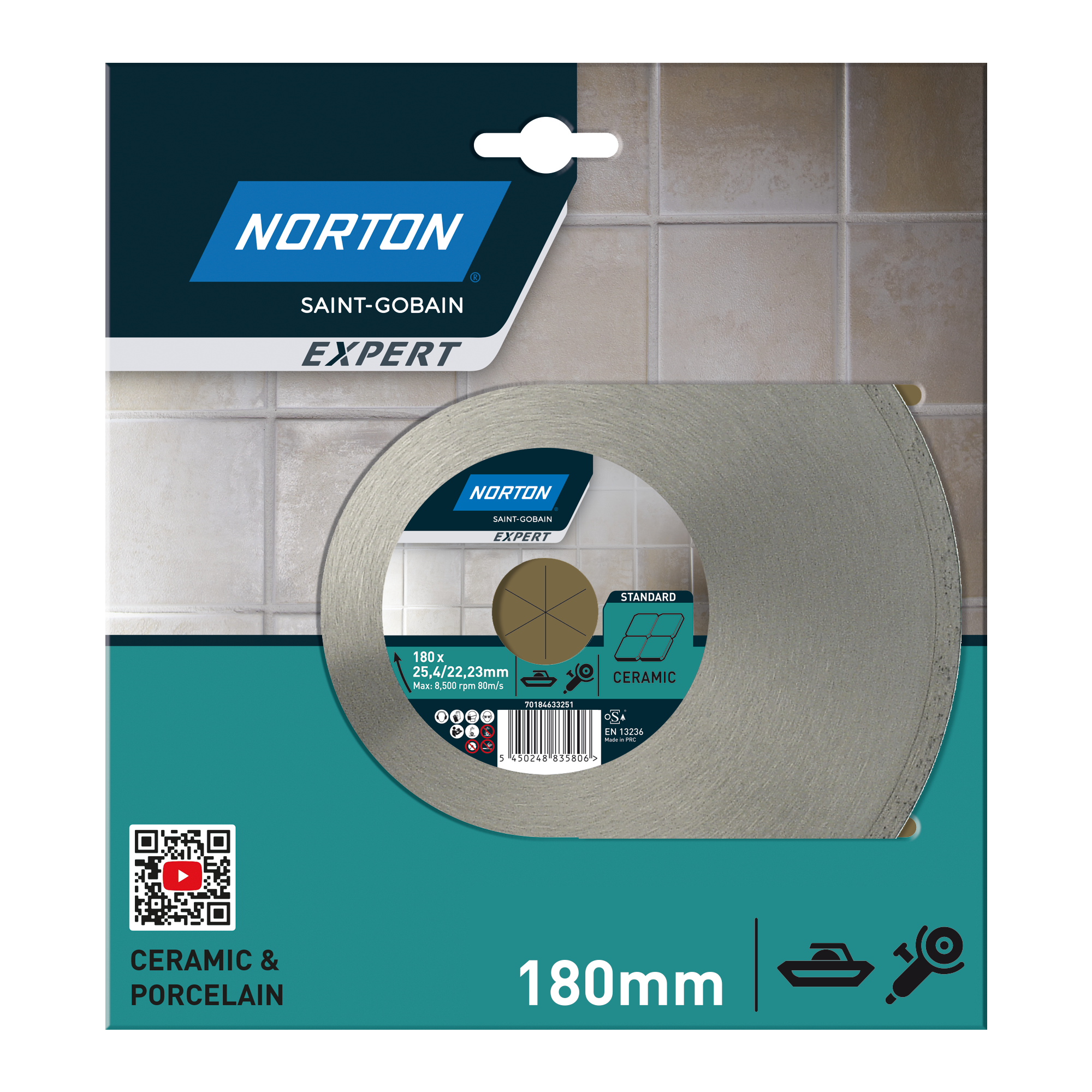 Diamantscheibe 'Norton Expert Ceram' Ø 180 mm + product picture