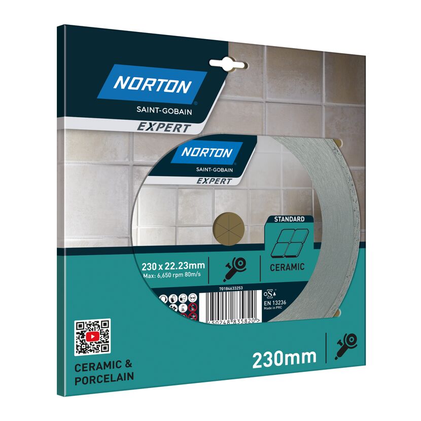 Norton Expert Diamant-Trennscheibe für Keramik und Porzellan