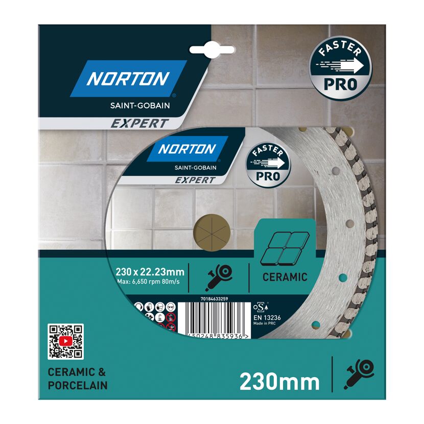 Norton Expert Pro Diamant-Trennscheibe für Keramik und Porzellan