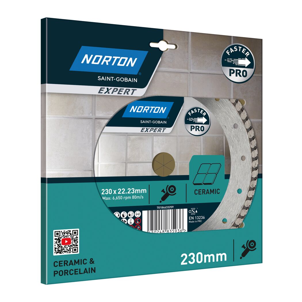 Norton Expert Diamant-Trennscheibe für Keramik und Porzellan