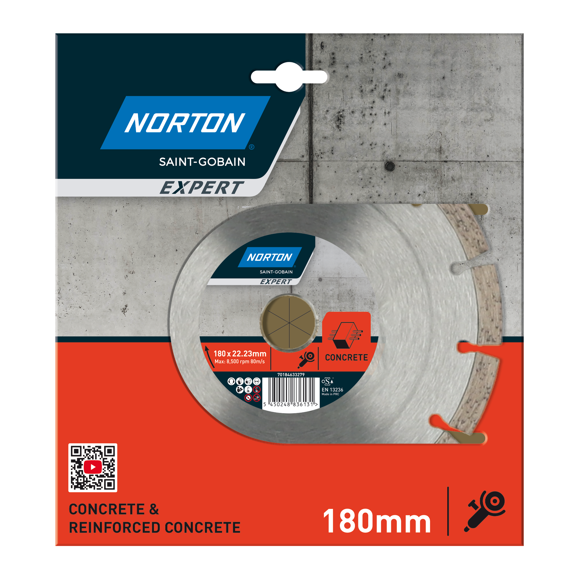 Diamantscheibe 'Norton Expert' Beton Ø 180 mm + product picture