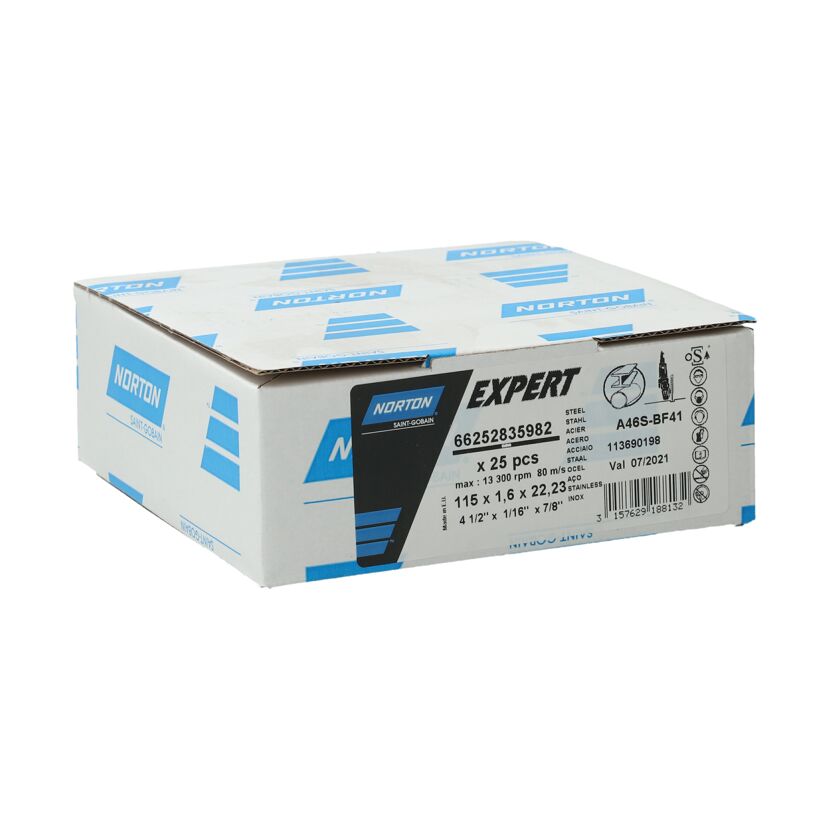 25 NORTON Expert Trennscheiben in Verpackung