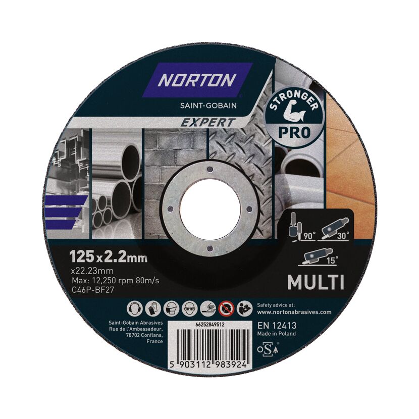 Norton Expert Pro Trennscheibe Multi, 125 x 2,2 mm