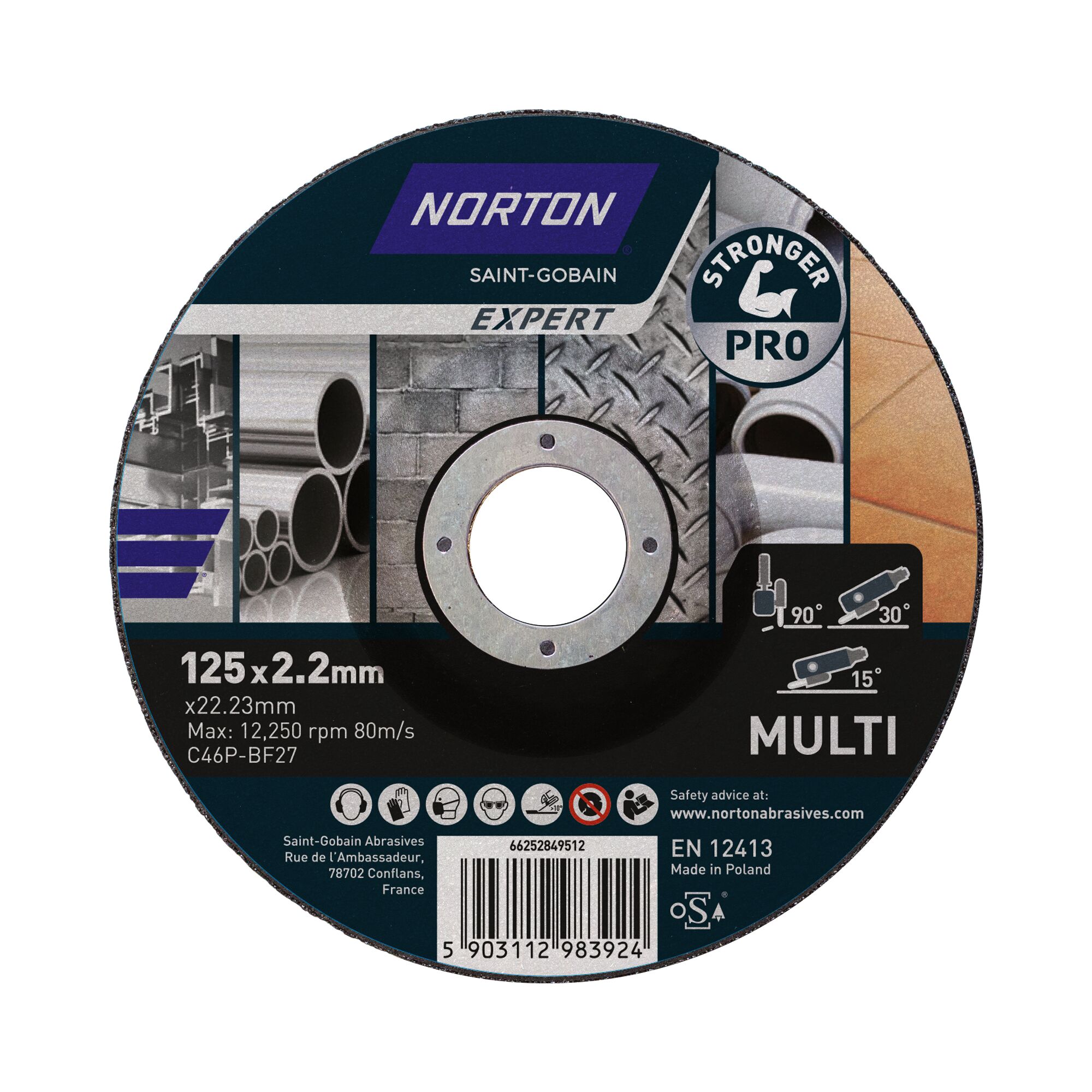 Norton Expert Pro Trennscheibe Multi, 125 x 2,2 mm